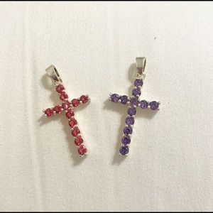Silver charm cross